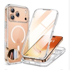 iPhone 17 PRO MAX Case-CLEAR GLITTER